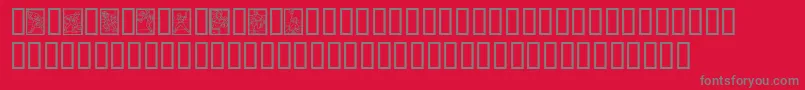 Baseball Font – Gray Fonts on Red Background