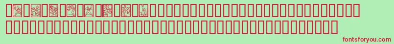 Baseball Font – Red Fonts on Green Background