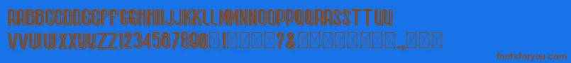 BaseboyGreak Font – Brown Fonts on Blue Background