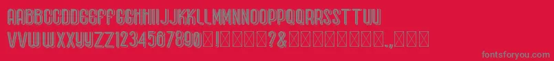 Fonte BaseboyGreak – fontes cinzas em um fundo vermelho