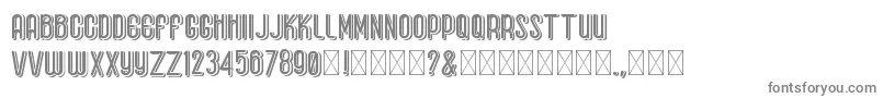 BaseboyGreak-fontti – harmaat kirjasimet valkoisella taustalla