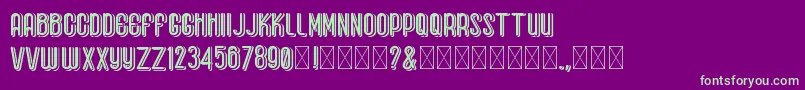 BaseboyGreak Font – Green Fonts on Purple Background