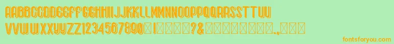 BaseboyGreak Font – Orange Fonts on Green Background