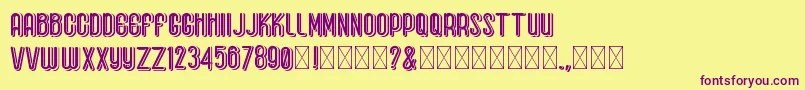 BaseboyGreak Font – Purple Fonts on Yellow Background