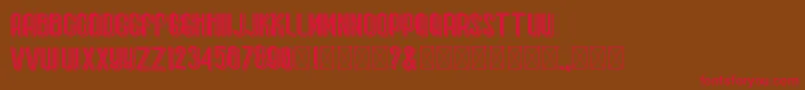 BaseboyGreak Font – Red Fonts on Brown Background