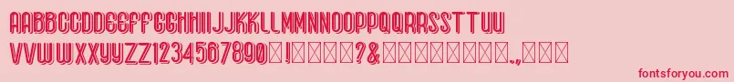 BaseboyGreak Font – Red Fonts on Pink Background