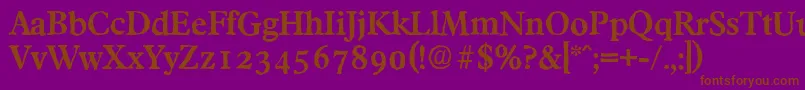 FranciscoantiqueBold Font – Brown Fonts on Purple Background