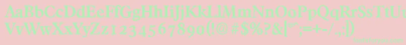 FranciscoantiqueBold Font – Green Fonts on Pink Background