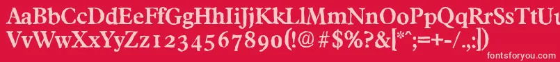 FranciscoantiqueBold Font – Pink Fonts on Red Background