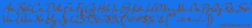 Шрифт Basella – коричневые шрифты на синем фоне