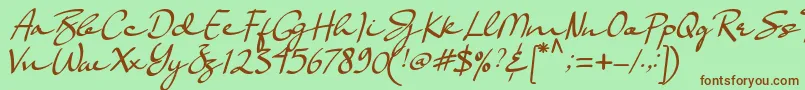 Basella Font – Brown Fonts on Green Background