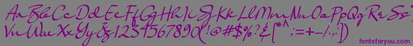 Basella Font – Purple Fonts on Gray Background