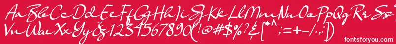 Basella Font – White Fonts on Red Background