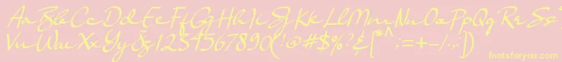 Basella Font – Yellow Fonts on Pink Background