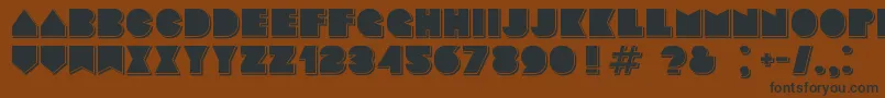Basenglah Shadow Font – Black Fonts on Brown Background