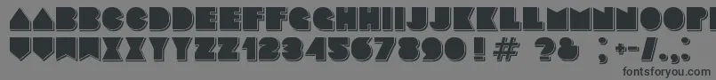 Шрифт Basenglah Shadow – чёрные шрифты на сером фоне