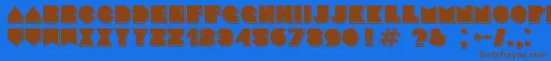 Basenglah Shadow Font – Brown Fonts on Blue Background