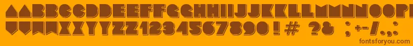 Basenglah Shadow Font – Brown Fonts on Orange Background