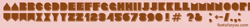 Basenglah Shadow Font – Brown Fonts on Pink Background