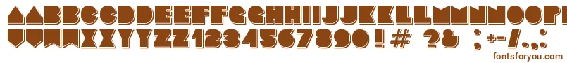Шрифт Basenglah Shadow – коричневые шрифты на белом фоне