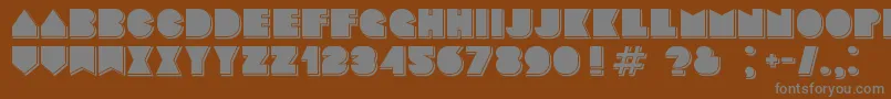 Шрифт Basenglah Shadow – серые шрифты на коричневом фоне