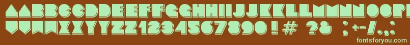 Шрифт Basenglah Shadow – зелёные шрифты на коричневом фоне