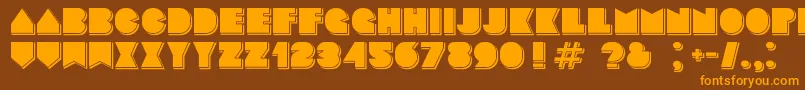 Basenglah Shadow Font – Orange Fonts on Brown Background