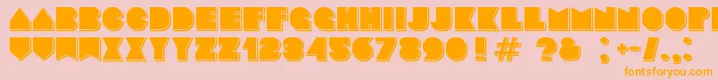Basenglah Shadow Font – Orange Fonts on Pink Background
