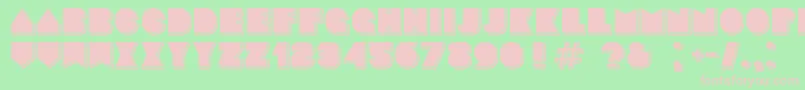 Basenglah Shadow Font – Pink Fonts on Green Background