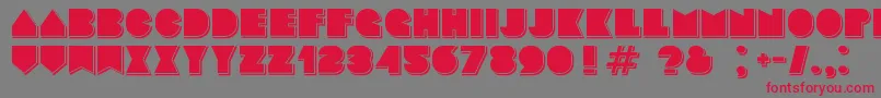 Basenglah Shadow Font – Red Fonts on Gray Background