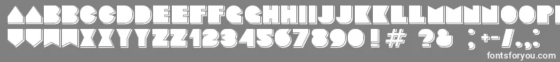 Basenglah Shadow-Schriftart – Weiße Schriften auf grauem Hintergrund