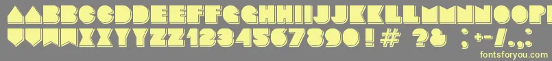 Basenglah Shadow Font – Yellow Fonts on Gray Background