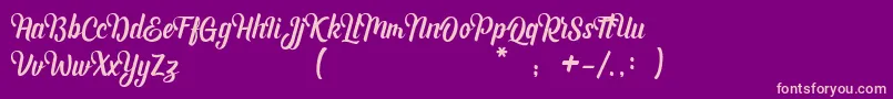 Bashira Demo Font – Pink Fonts on Purple Background