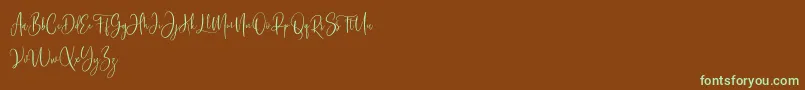 Bashira Free Font – Green Fonts on Brown Background