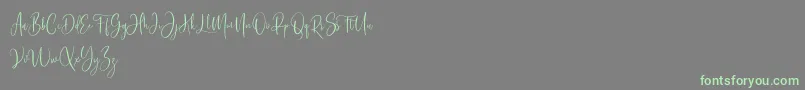 Bashira Free-Schriftart – Grüne Schriften auf grauem Hintergrund