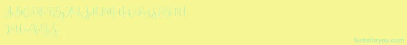 Bashira Free Font – Green Fonts on Yellow Background