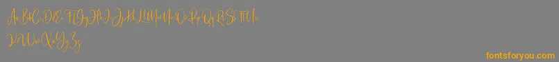 Bashira Free Font – Orange Fonts on Gray Background