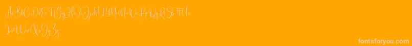 Bashira Free Font – Pink Fonts on Orange Background