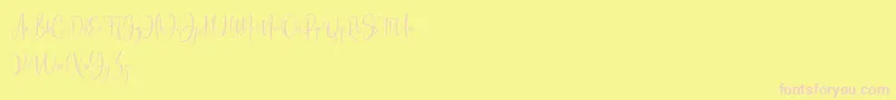 Bashira Free Font – Pink Fonts on Yellow Background