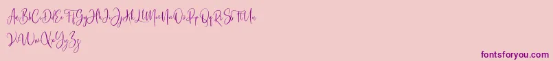 Bashira Free-Schriftart – Violette Schriften auf rosa Hintergrund