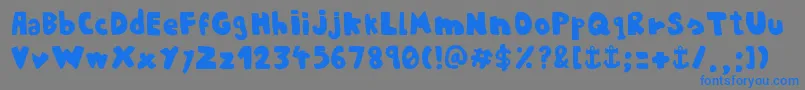 Fonte Basic Trip – fontes azuis em um fundo cinza