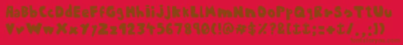 Шрифт Basic Trip – коричневые шрифты на красном фоне