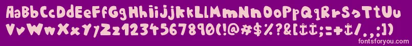 Basic Trip Font – Pink Fonts on Purple Background