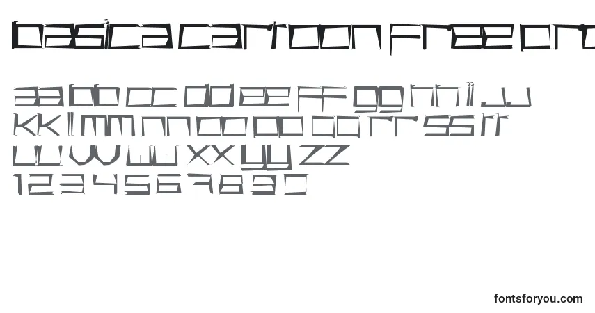 Basica Cartoon Free promo Font – alphabet, numbers, special characters
