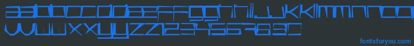 Basica Cartoon Free promo Font – Blue Fonts on Black Background