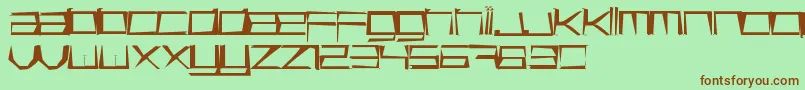 Basica Cartoon Free promo Font – Brown Fonts on Green Background