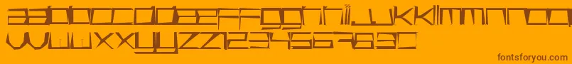 Basica Cartoon Free promo Font – Brown Fonts on Orange Background