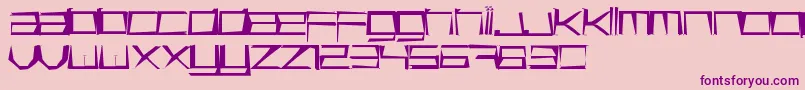 Basica Cartoon Free promo Font – Purple Fonts on Pink Background