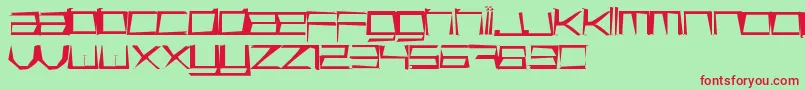 Basica Cartoon Free promo Font – Red Fonts on Green Background