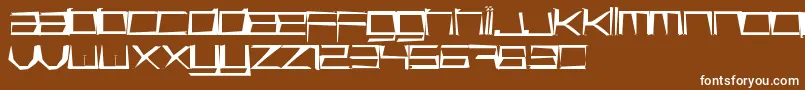 Basica Cartoon Free promo Font – White Fonts on Brown Background